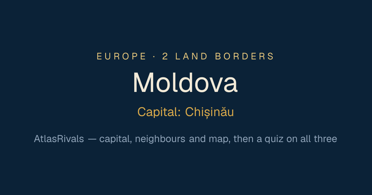 Moldova neighbours: can you name both? | AtlasRivals